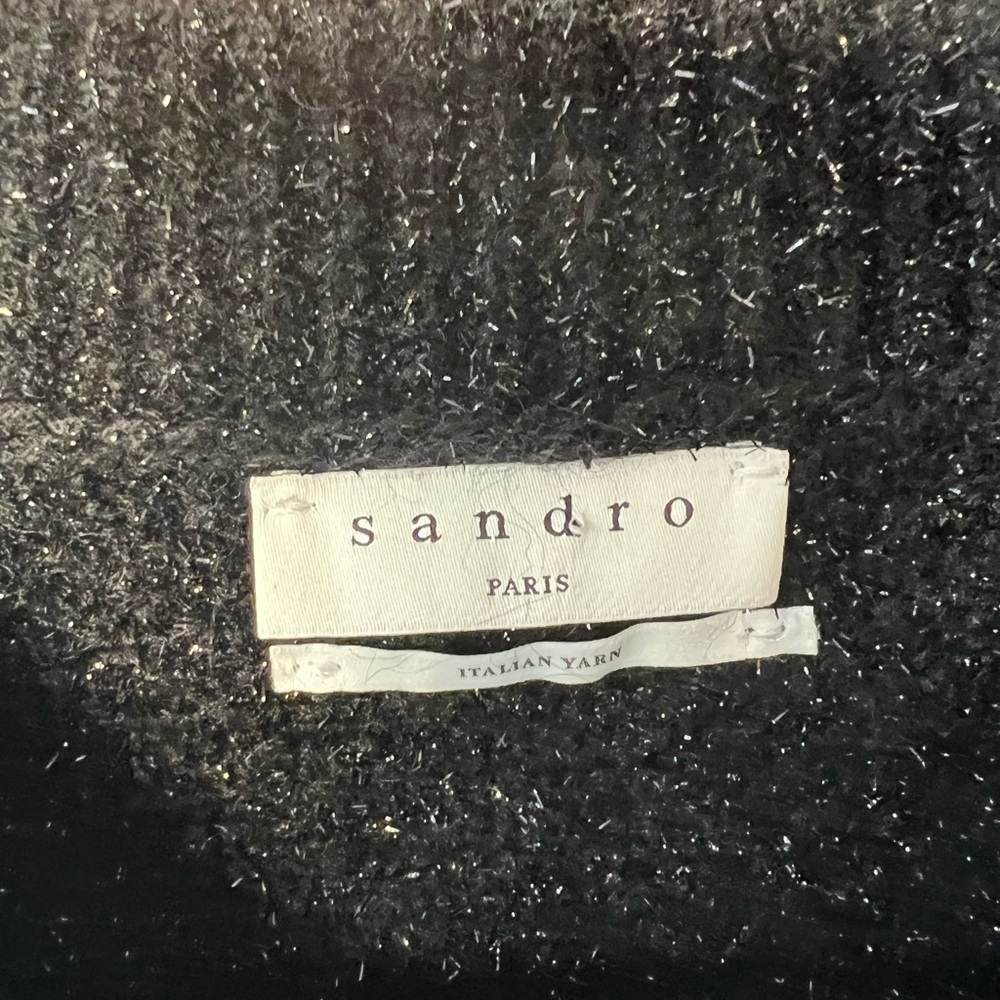 Sandro Paris Metallic Shimmer Steven knit crop top - Picture 5 of 10